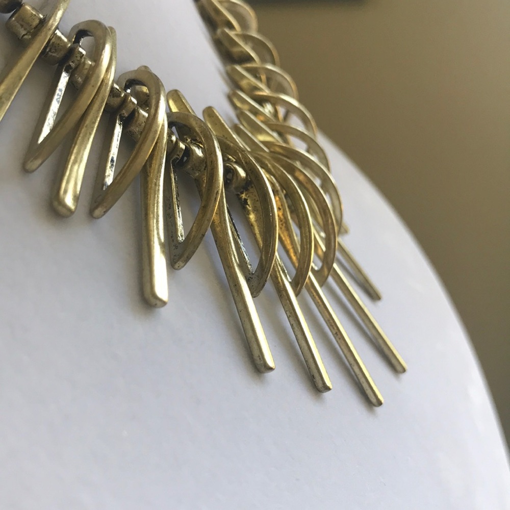 Gold Dimensional Necklace - Picture 2 of 7